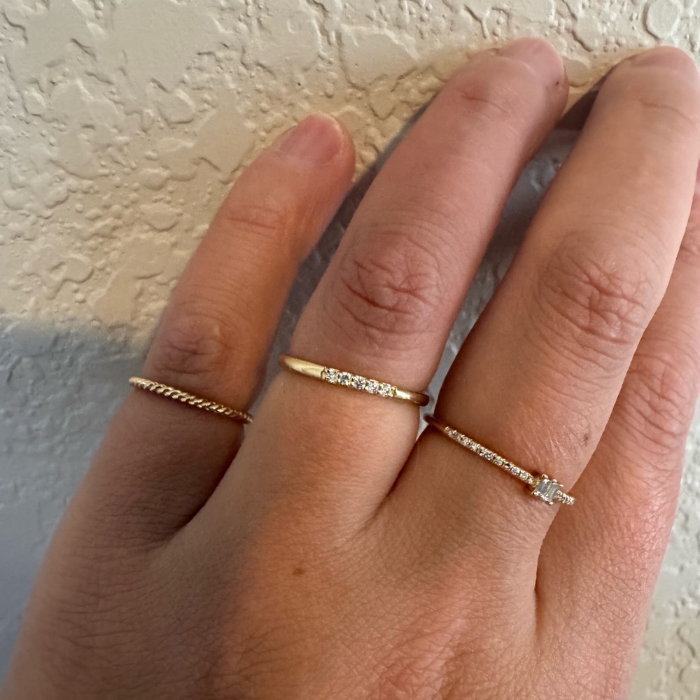 Ring Concierge Row Stackable Ring 14k Yellow Gold… - image 3